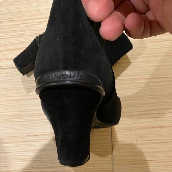 Prada Suede Heeled Ankle Boots - Picture 6 of 13